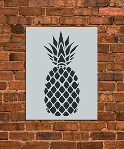Pineapple Fruit Stencil Template - Reusable Stencil - INNOVO Stencils - size: 8.5" x 11"