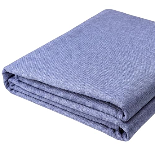 LaSilk- Premium Upholstery Fabric by the Yard, 57" Wide Thicken Faux Linen Fabric for Couch, Sofa, Chair, Pillow Cover (Grey Blue, 3 Yard) - color: Grey Blue, size: 3 yard