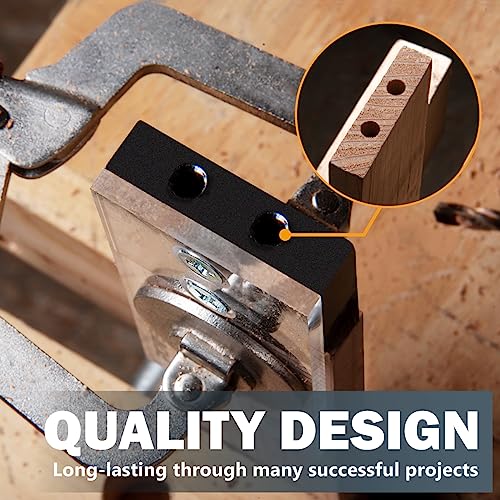 POWERTEC Dowel Jig Kit, Doweling Jig Kit 1/4", Dowel Jigs Woodworking, Laser Cut Witness Mark, with Depth Scale, Drill Guide Dowels, Cobalt M-35 Drill Bit & Split Ring Stop Collar, 2 Sets, 71715-P2V - style: 2PK 1/4" Doweling Jig Kit w/ Bit & Collar