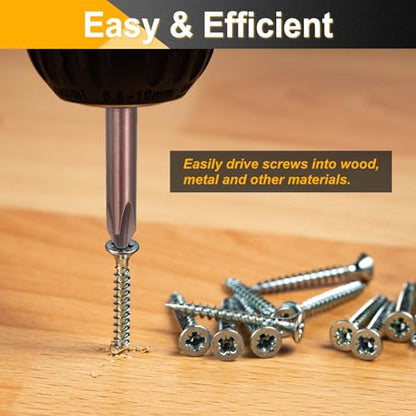 HARFINGTON 5pcs #1 Phillips Screwdriver Bit PH1 1/4" Hex Shank 4" (100mm) Long 0.12" Rod Magnetic Cross Head Drive Drill Bits S2 Steel Industrial Screw Driver Electric Power Tool, Brown - size: PH1 x 4" x 0.12"