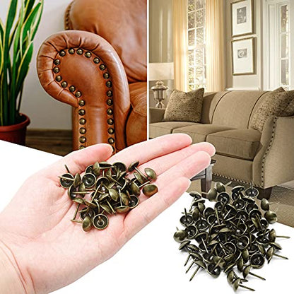 Metal Thumb Tacks, Bronze, 7/16 Inch, 200 Pcs - color: Bronze