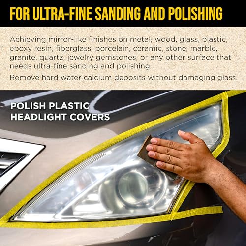 Dura-Gold 5-1/2" x 9" Wet or Dry Sandpaper Sheets, 1000 Grit, Box of 25 - size: 10000-Grit