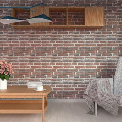 Faux Brick Wall Panels, 20 PCS, Red - color: Red Brick, size: 20PCS