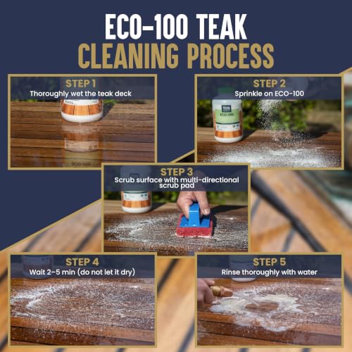 Teakdecking Systems (TDS ECO-100 Teak Cleaner Powder - 8lb - size: 128 Ounce (Pack of 1)