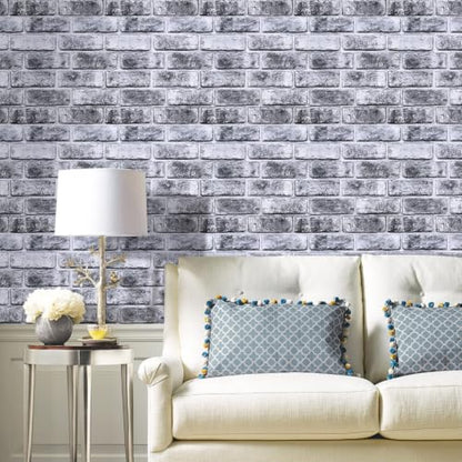 Commomy 3D Wall Panels Peel and Stick Faux Brick 10 Pcs 11.8" x 11.8" - color: Brick-WRC