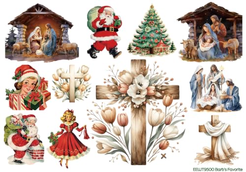European Excellency, Wet Transfer Decals for Craft, Waterslide Decal, Craft Supplies, Water Transfer Paper (Barb's Favourite) - color: Barb's Favourite