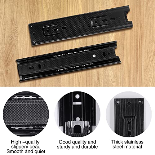 Drawer Slides 2Pcs 8 Inch, Undermount Heavy Duty Drawer Slides for Cabinets, Dresser Drawers, Slide-Out Keyboard Tray, Table Drawers, Shelves, Nightstand and So On