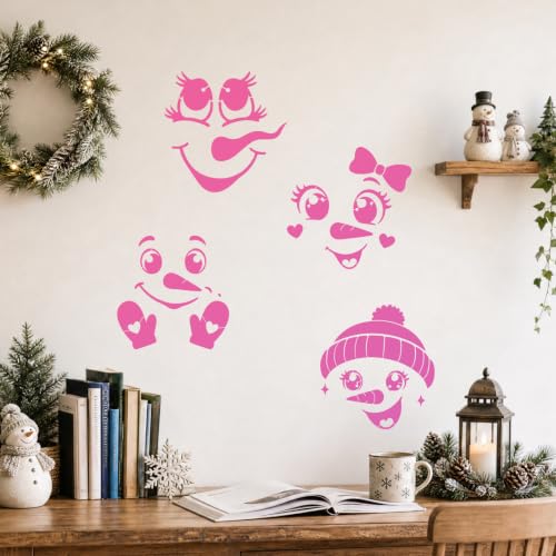 AFRITEE Christmas Stencils for Crafts Reusable Snowman Template for Wall - style: Snowman
