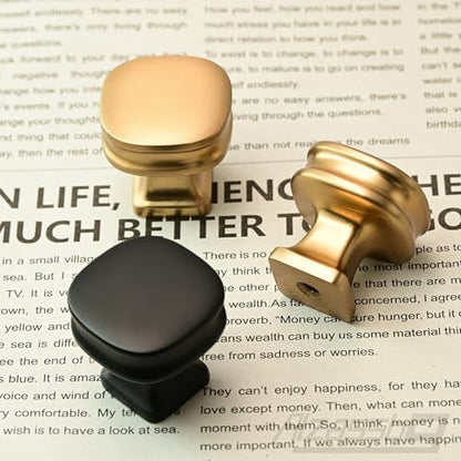 Alzassbg Champagne Bronze Square Cabinet Knobs 10 Pack, AL0003BRG - color: Champagne Bronze, size: Single Hole Knobs