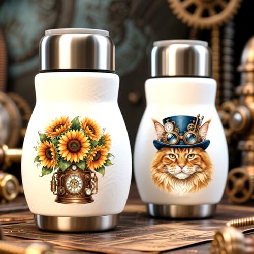 Peacoblue Steampunk Elements Rub On Transfers for Craft, Transfer Sticker - style: Steampunk Style Elements