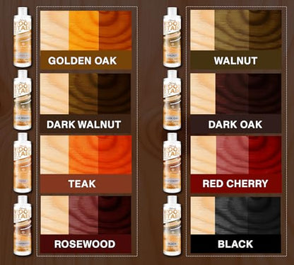 Water Based Wood Stain 8.5oz, Walnut – Indoor Outdoor Furniture Stain - color: Walnut