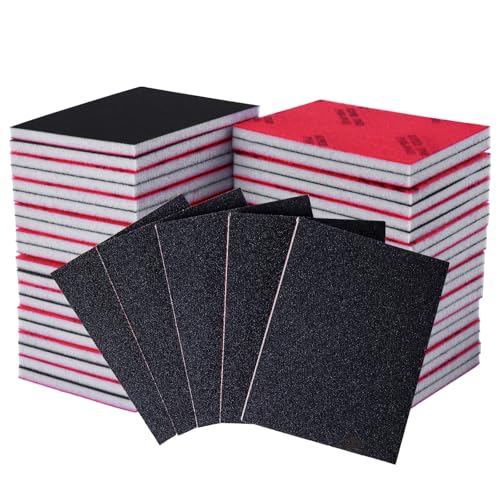 22 Pcs Sanding Sponge 3000 Grit Sandpaper Assortment, Washable & Reusable Sanding Blocks for Wood, Metal, Drywall, Glazing, Wet Dry Sandpaper for Smooth Finishing - size: 3000 Grit