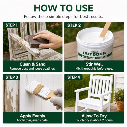 White Wood Paint, 96 OZ Fast Dry Low Odor Outdoor Wood Paint - size: 96 Fl Oz (Pack of 1)