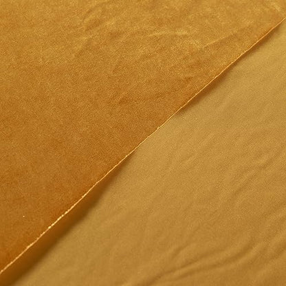 Stretch Velvet Fabric by The Yard for Apparel,Sewing,Crafting,Full Dress 93% Polyester 7% Spandex 63" Wide (Gold,2Yards) - color: Gold, size: 2 Yards