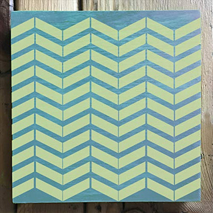 Mixed Media 12 Pack Pattern Stencil Set - Checkers, Bricks, Hexagons, Moroccan, Dots, Thatched, Diamonds, Asian Star, Chevron, Quatrefoil, 50 Stars, Scallop, Laser Cut Mylar each 5.75”x 6” by Stencil1 - color: Mixed Media 12 Pack Pattern Stencil Set