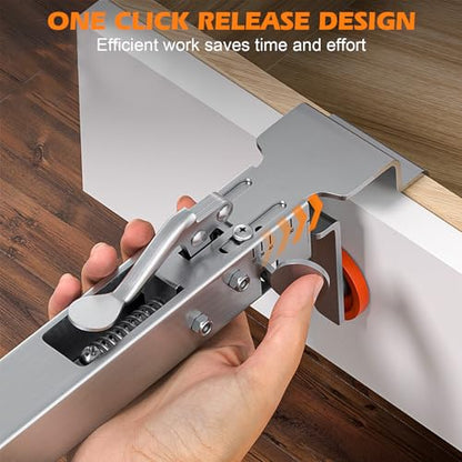 2 Pcs Drawer Front Installation Clamps, Cabinet Clamps for Drawer Panel Installation Fixing Clips Face Drawer Panel Installation Fixing Clips, Fast & Labour Saving (2 Pcs Silver) - style: 2 Pcs Silver