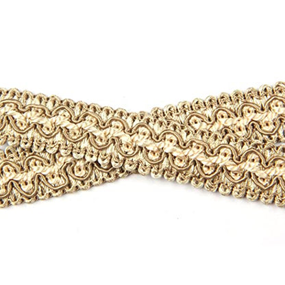 BEL AVENIR Braid Trim 0.78 inch 6.8 Yards Beige Gimp Fabric Trim - color: Beige