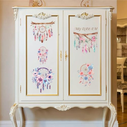 Peacoblue Dreamcatcher Rub On Transfers for Furniture Craft 6"x12" - style: Dreamcatcher