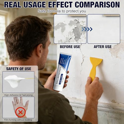 2Pcs Drywall Repair Kit,Quick Drying Wall Mending Agent, Wall Repair Paste Tube - Wall Repair Paste,for Holes & Cracks, Multi-Functional Drywall Patch Paste Repair Kit for DIY Home Fix
