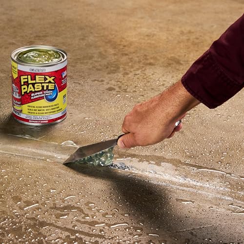 Flex Paste Rubberized Waterproof Sealant Paste, Clear, Quart - size: Quart