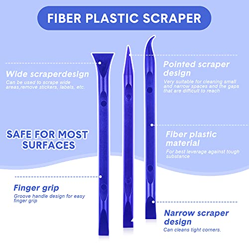 Honoson 9 Pcs Cleaning Scraper Tool, Scratch Free for Auto Detailing,None - color: Blue