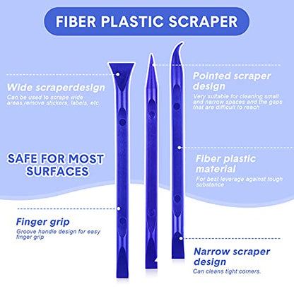 Honoson 9 Pcs Cleaning Scraper Tool, Scratch Free for Auto Detailing,None - color: Blue