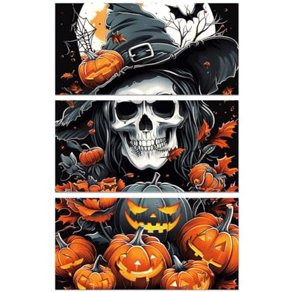 Peacoblue Halloween Skull Rub On Transfers for Furniture Craft 6"x12" - style: Halloween Skull