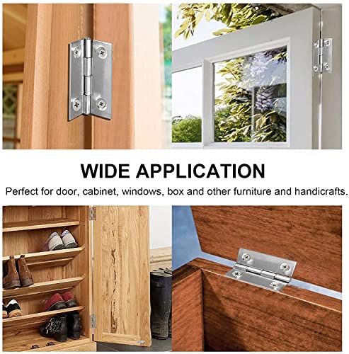 Biaungdo 3 Inch Butt Hinge, Stainless Steel Small Hinges, Pack of 10 - size: 3 Inch