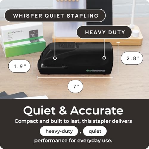 Electric Stapler Pro - Automatic Stapler for Desk or Office Use - color: Black