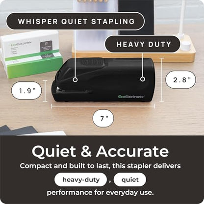 Electric Stapler Pro - Automatic Stapler for Desk or Office Use - color: Black