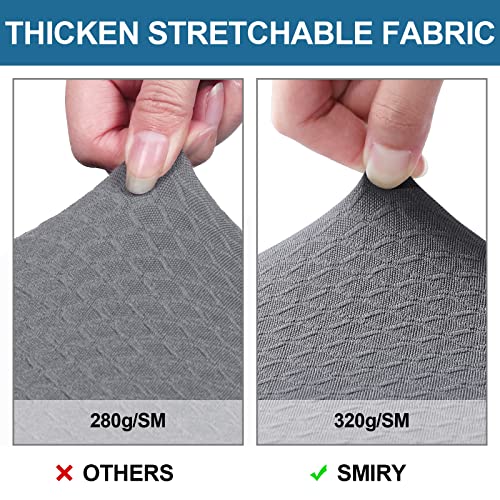 Smiry Waterproof Seat Covers for Dining Room Chairs, Set of 2 - color: Grey, size: Set of 2