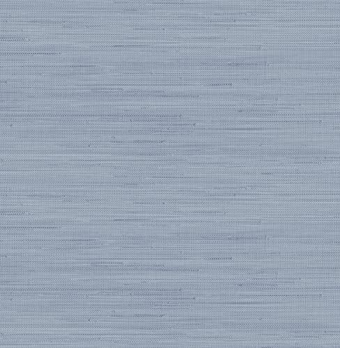 NuWallpaper x Society Social Classic Faux Grasscloth Peel and Stick Wallpaper, Mineral Blue - color: Mineral Blue