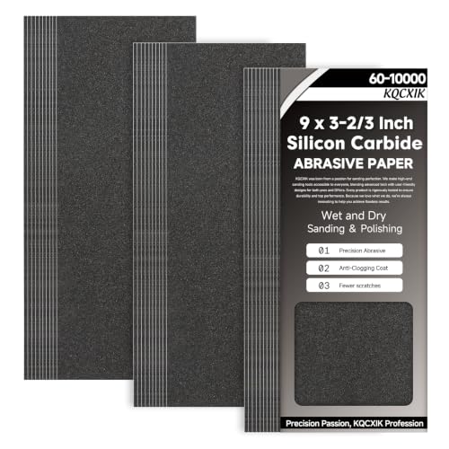 Premium 30-Sheet 220 Grit Wet Dry Sandpaper, 9 x 3-2/3 Inch - style: 220Grit