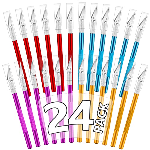 JETMORE 24 Pack Exacto Knives Bulk, Multicolor Craft Knife Set - color: Multicolored, size: 24 Pack