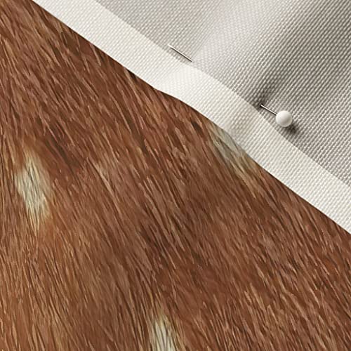 Spoonflower Fabric Faux Deer Hide Fawn Spots on Upholstery Velvet - size: Fat Quarter