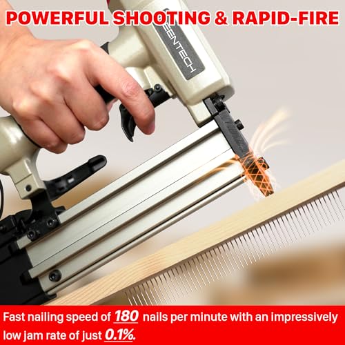 KEENTECH Pneumatic Pin Nailer 23 Gauge with 2,160 1/2" to 1-3/8" Pin Nails - color: Silver, size: Fit 1/2" to 1-3/8" Pin Nails