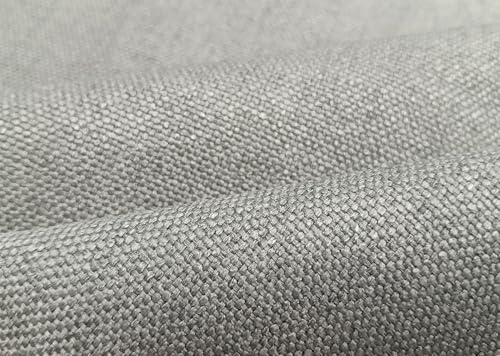 Upholstery Fabric By The Yard for Sewing Crafting,Linen Stylish Material for Sofa & Chair(Smoky Grey) - color: Smoky Grey