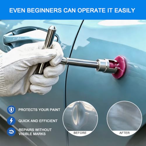Short T-Bar Dent Puller Kit, Paintless Car Dent Repair Tool - size: Dent Puller Kit-25 Pcs