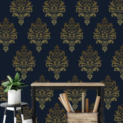 Damask Stencil Wall Stencils for Painting Large Pattern 12" - style: Damask