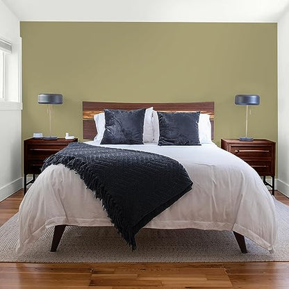 Glidden Total Interior Wall Paint & Primer All-in-One, Sweet Annie/Green, Flat, 1 Gallon - color: Sweet Annie, size: 128 Fl Oz (Pack of 1)