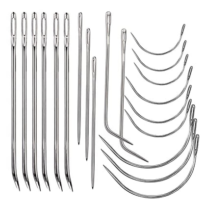 Veroave Sewing Needles, Curved Needle, 20 PCS Upholstery Needle - size: 20PCS