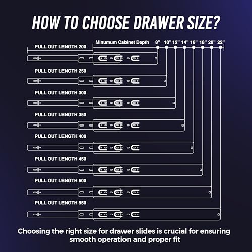 16 Inch Drawer Slides 1 Pairs (2pcs) Side Mount Rails - Heavy Duty Full Extension Ball Bearing – Drawer Slide Glides for Cabinet Kitchen, Dresser Runners - Draw Slides Sliders 100Lb Capacity - color: Silver, size: 16 Inch