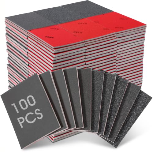 100 Pcs Sanding Sponge Assortment, Sandpaper Assortment Bulk