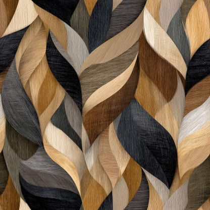 Wood Grain Modern Wavy Wallpaper Self Adhesive Peel and Stick Abstract Geometric Brown Grey Wall Paper Removable Waterproof for Bedroom Renter Friendly 17.71"x118.1" - color: QZ-HL00335-5a, size: 17.7" x 118.1"