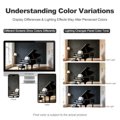 WoveN SounD Acoustic Wall Panels, Black Oak, 16 Pack, 12x12 in - color: Cut Prism, Black Oak, 16 Pack