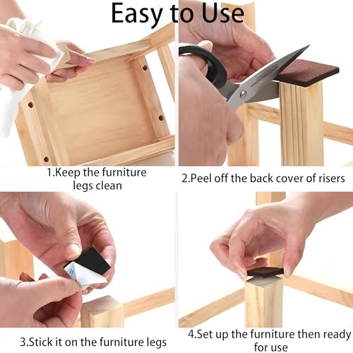 16PCS 2” Square Felt Furniture Pads, Self Adhesive Cuttable Chair Leg Pads Anti Scratch Floor Protectors for Hardwood Laminated Tile Cabinet Surface Protector, Brown - size: 2 INCH