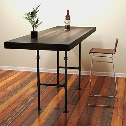 38x14 in H-Shape Bar Height Pipe Table Legs 2 Pack - size: 38'' x 14''