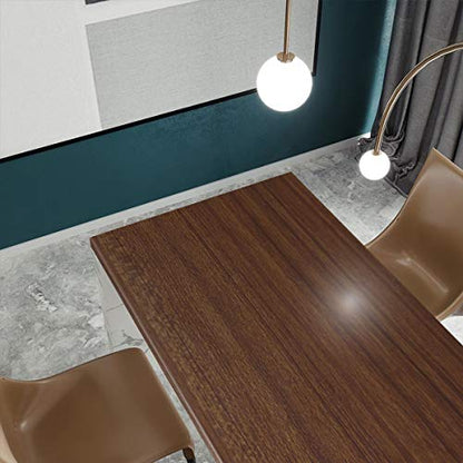 TOTIO 48x197inch Extra Wide Brown Wood Peel and Stick Wallpaper Walnut Textured Contact Paper Warm Brown Wood Grain Vinyl Wrap Matte Thick Waterproof Adhesive Wall Paper Roll Natural Wood Wall Sticker - color: Warm Brown, size: 48" x 197"