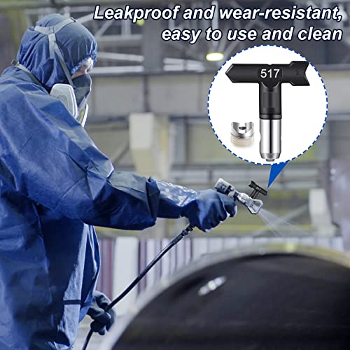 Threan 24 Pack Reversible Spray Tips Black Airless Sprayer Nozzle Tips Paint Spraying Machine Part for Homes Buildings Fences Airless Spraying Machine Paint Accessories (Spray Range: 2-14 Inches)