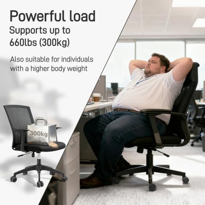 2.5 Inch Office Desk Chair Wheels Replacement, Computer Gaming Chair Wheels - color: black&grey- 2.5 inch